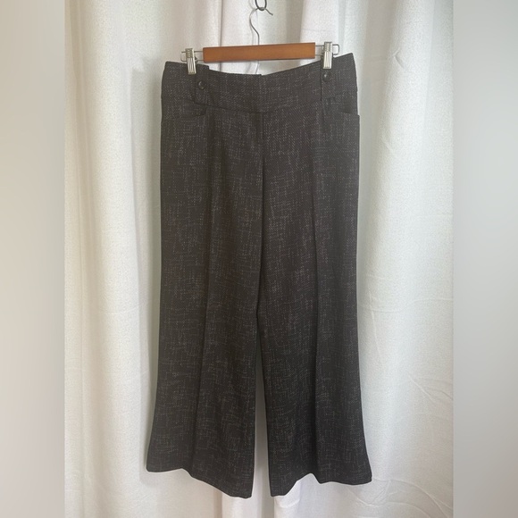 The‎ Limited Pants Women 6 Black Tweeted Wide Leg Careerwear Office Casual 0366 - Picture 1 of 8